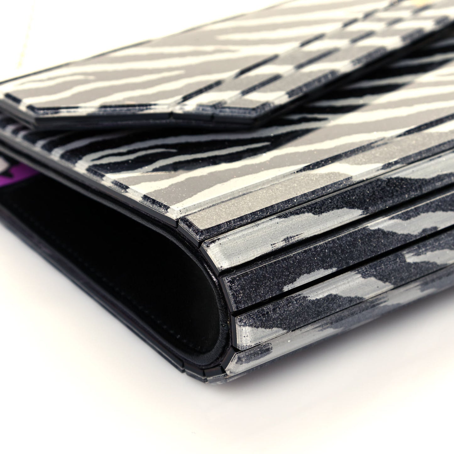 Acrylic Zebra Candy Clutch