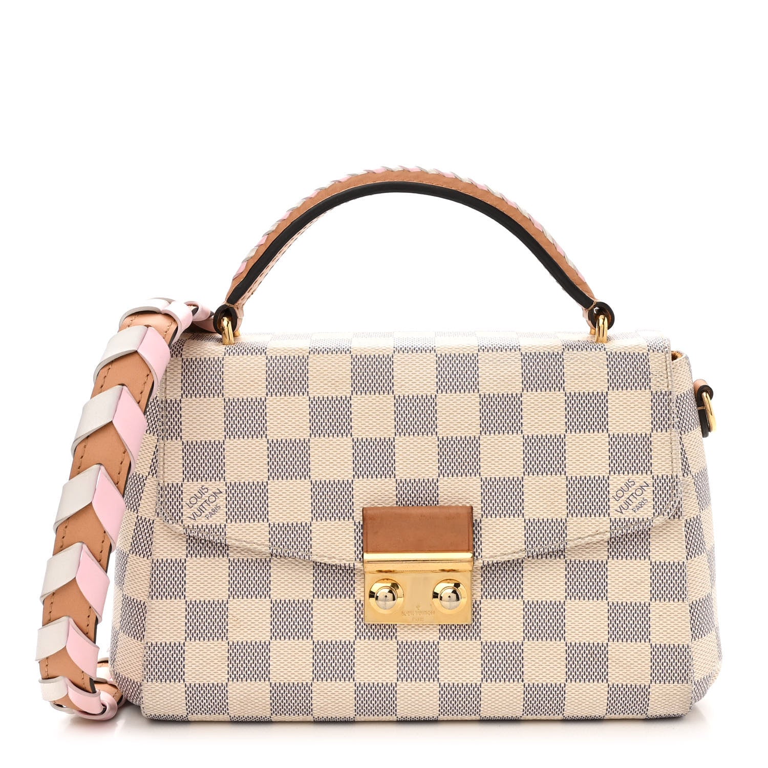 Louis Vuitton Damier Azur Braided Croisette Rose 1 of 13