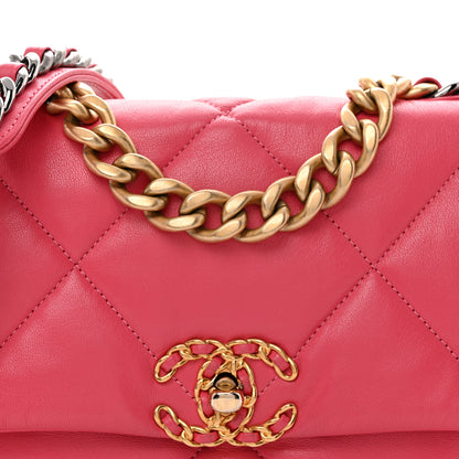 Chanel Lambskin Quilted Medium Chanel 19 Flap Light Pink 8 of 11