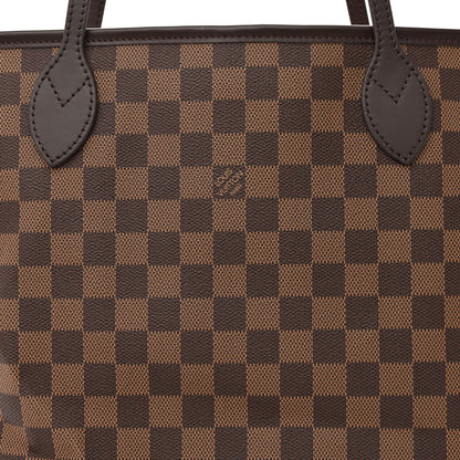 Louis Vuitton Damier Ebene Neo Neverfull MM Rose Ballerine 9 of 11