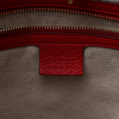 Gucci Pebbled Calfskin Medium Soho Chain Shoulder Bag Tabasco Red 6 of 15