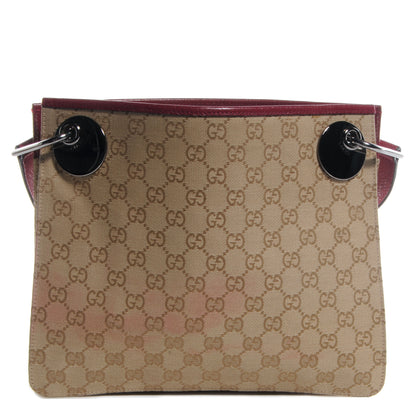 Gucci Monogram Eclipse Messenger Bag Red 1 of 9