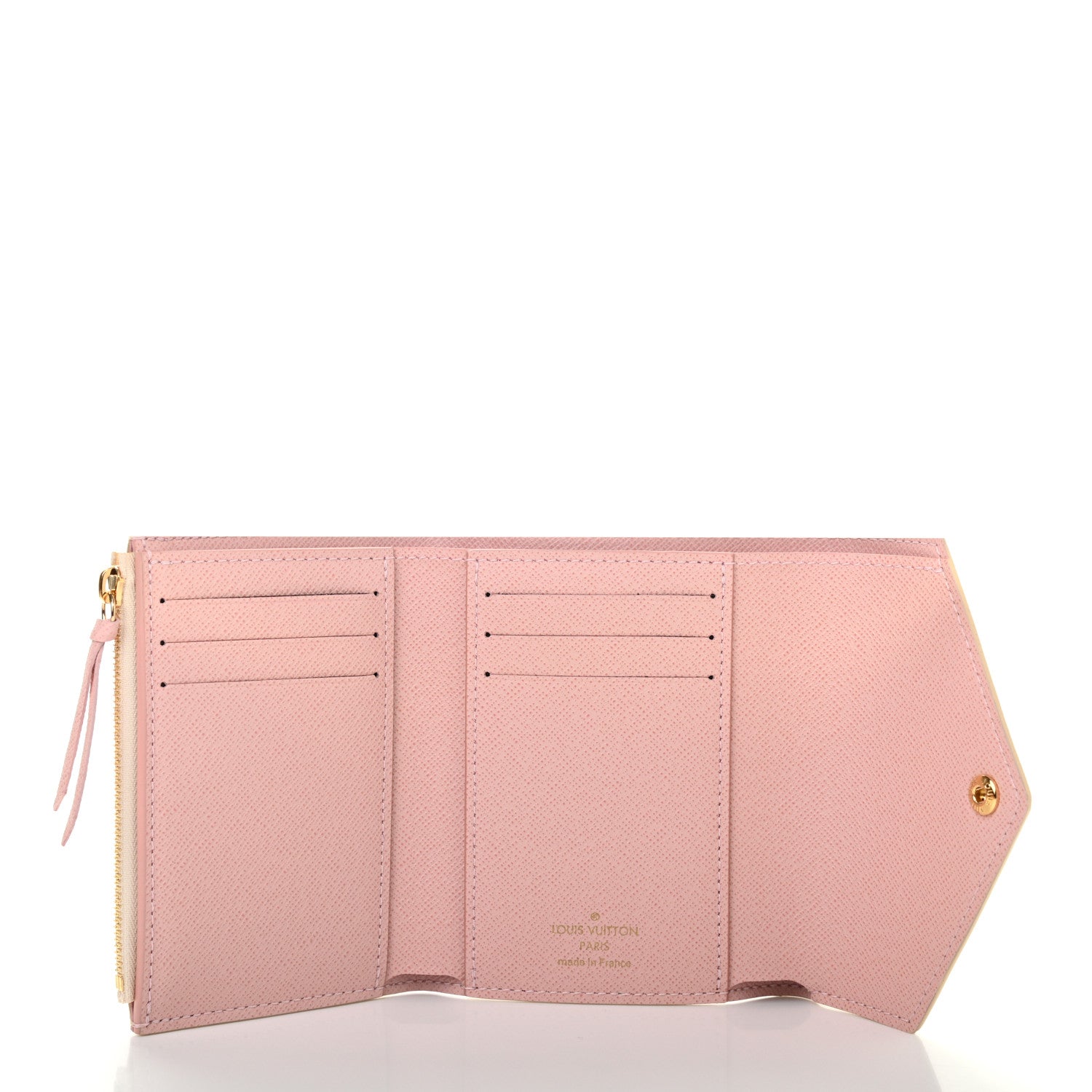 Louis Vuitton Damier Azur Victorine Wallet Rose Ballerine 5 of 7