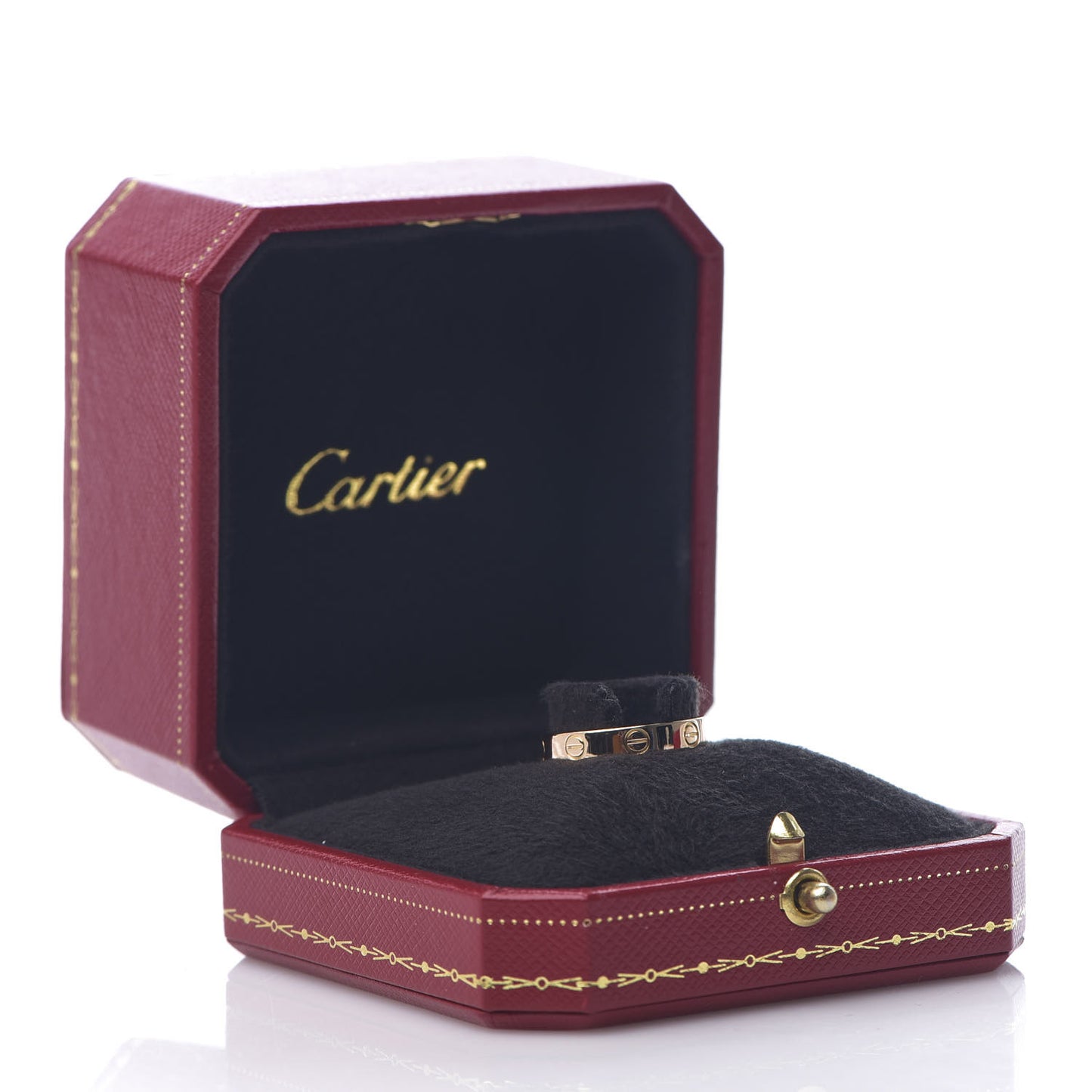18K Pink Gold 3.5mm LOVE Wedding Band Ring 53 6.25
