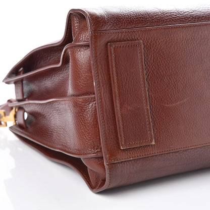 Saint Laurent Grained Calfskin Medium Supple Sac De Jour Dark Brown 10 of 17