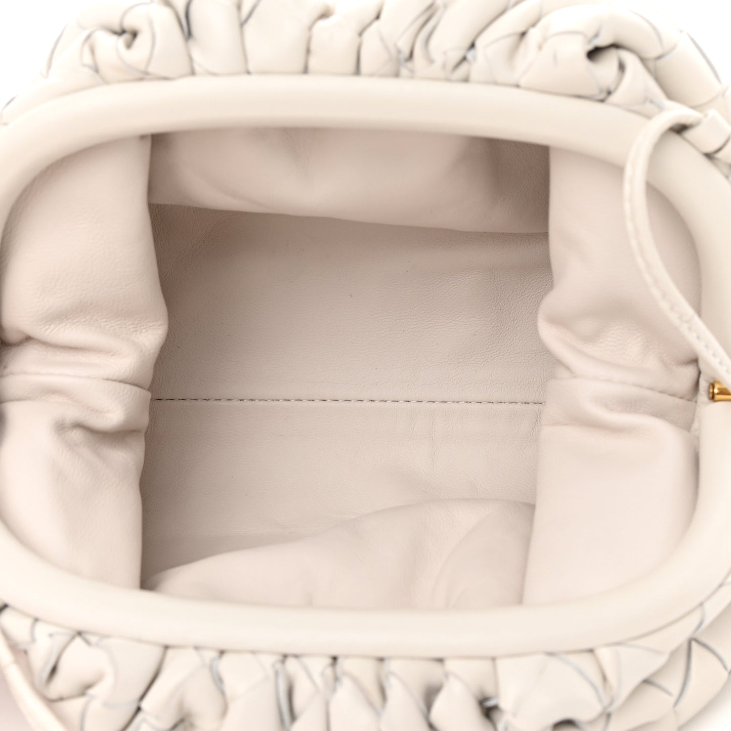 Nappa Intrecciato The Mini Pouch Chalk