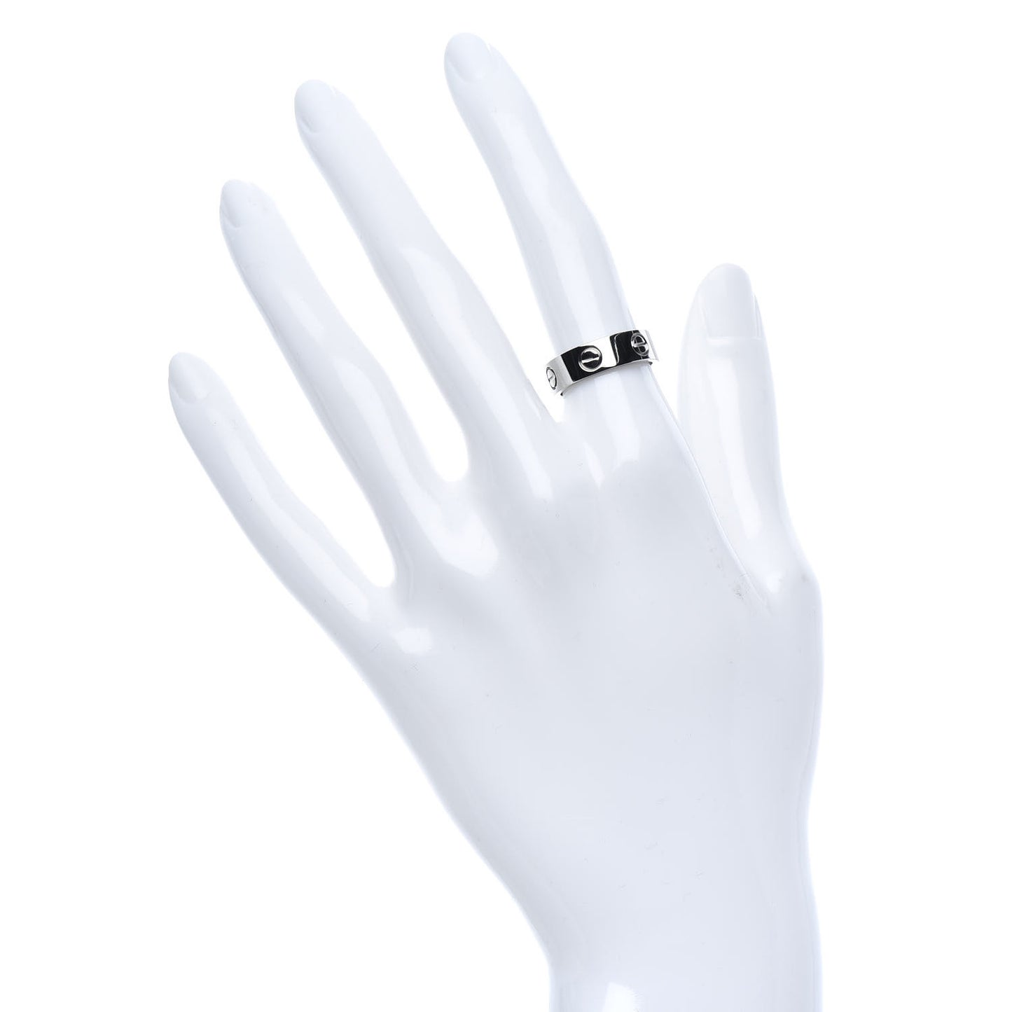18K White Gold 5.5mm LOVE Ring 50 5.25