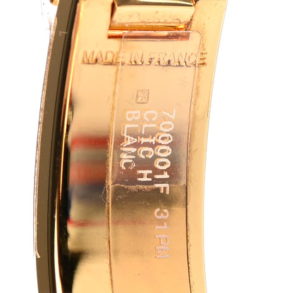 Hermes Enamel Narrow Clic Clac H Bracelet PM White 4 of 4