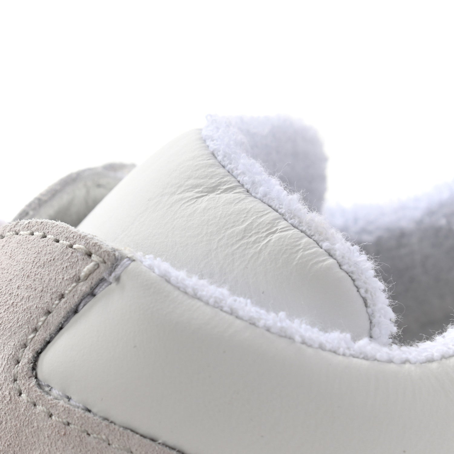 Chanel Suede Calfskin Fabric CC Sneakers 41 White Grey 13 of 14