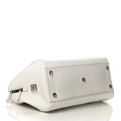 Christian Dior Grained Calfskin Street Chic Top Handle Bag White 4 of 35