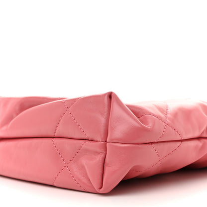 Chanel Shiny Calfskin Quilted Mini Chanel 22 Pink 10 of 11