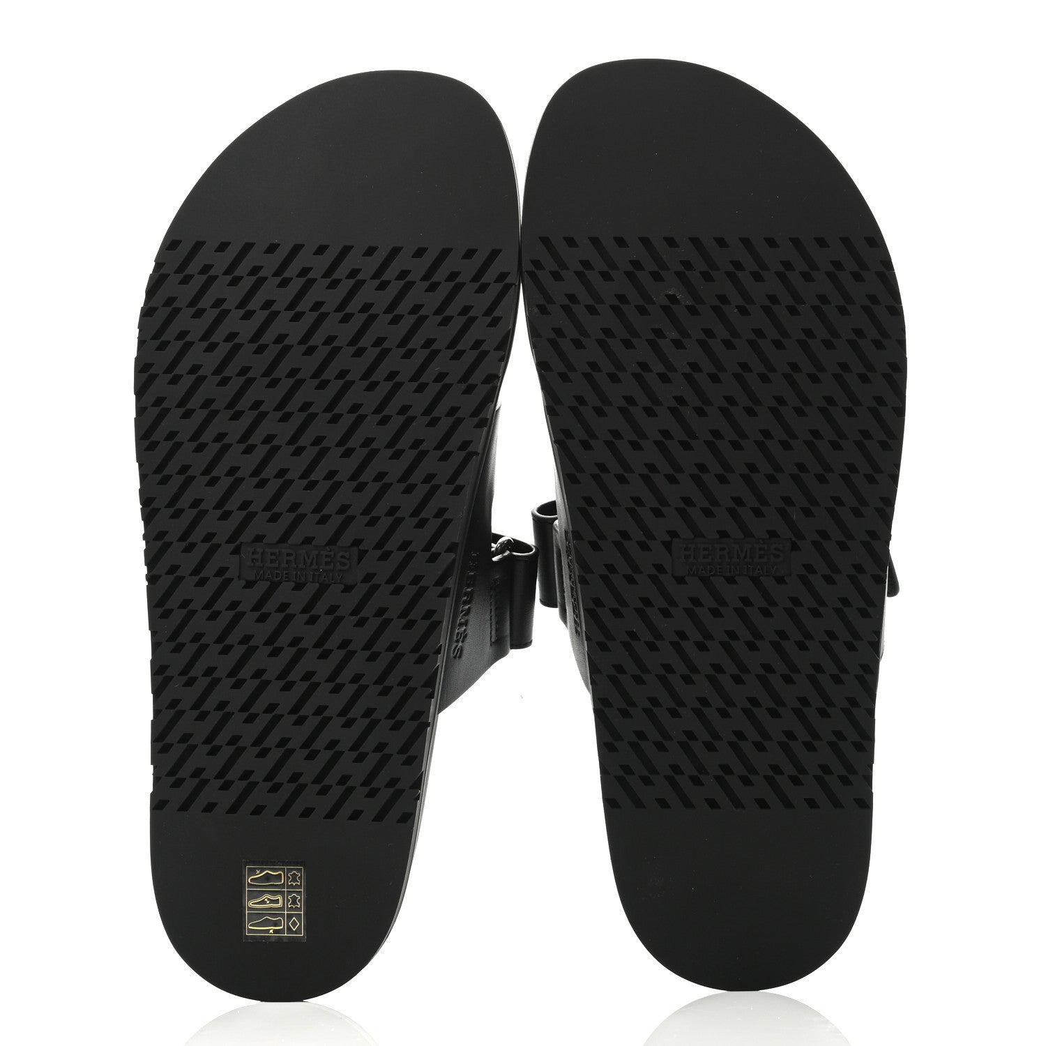 Hermes Calfskin Mens Chypre Sandals 43 Black 4 of 4