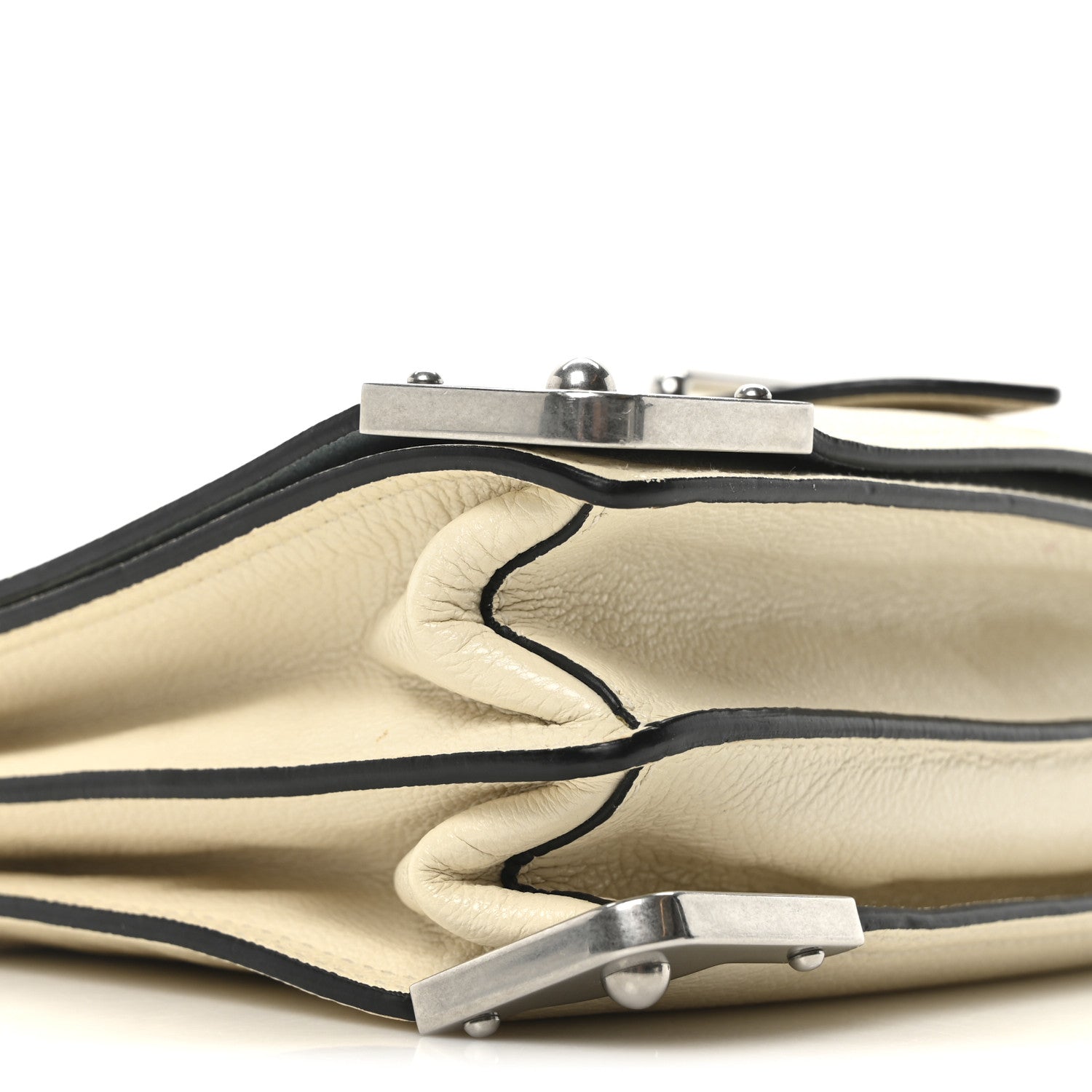 Prada Glace Calfskin Large Soft Cahier Bag White 8 of 9