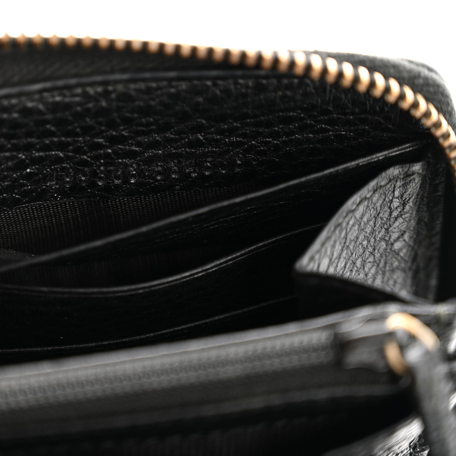 Gucci Calfskin Butterfly Zip Around Wallet Black 7 of 8