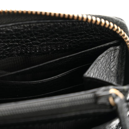 Gucci Calfskin Butterfly Zip Around Wallet Black 7 of 8