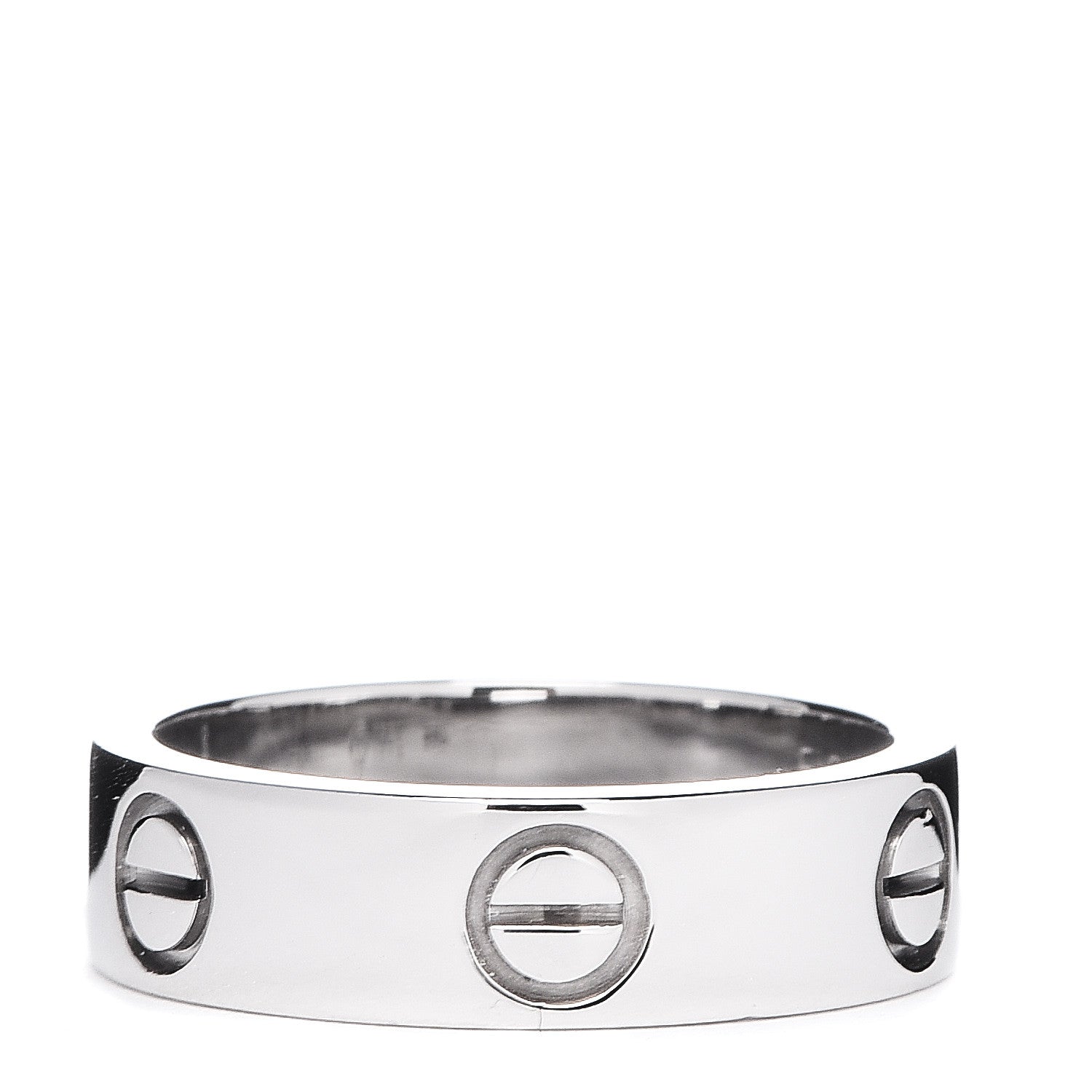 Cartier 18K White Gold 5.5mm LOVE Ring 54 6.75 3 of 4