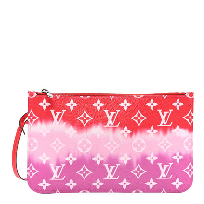 Louis Vuitton Monogram Escale Neverfull MM GM Pochette Rouge 1 of 6