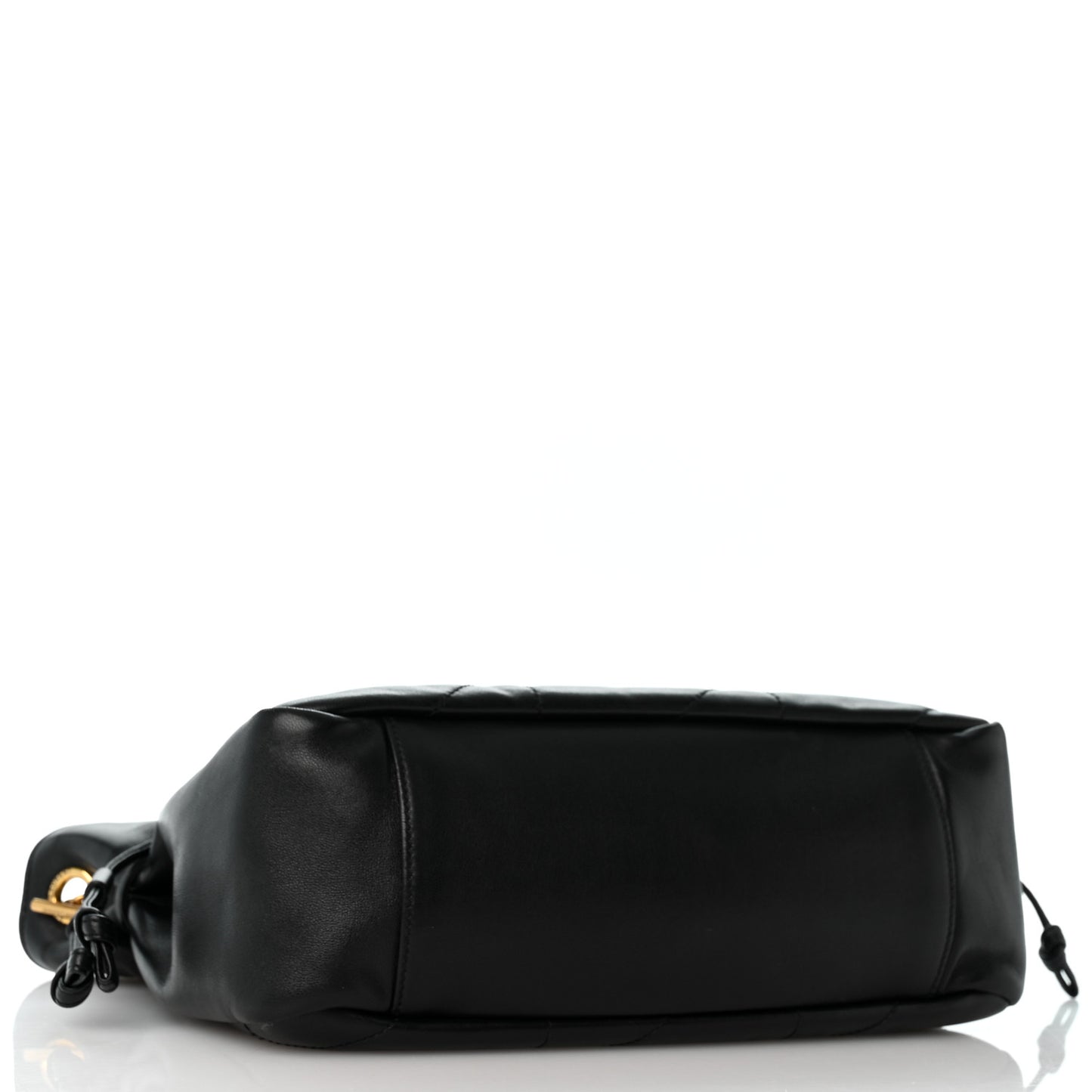 Lambskin Matelasse Monogram Medium Jamie Shoulder Pouch Bag Black