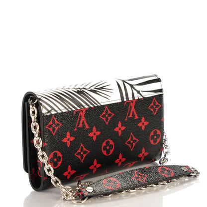 Louis Vuitton Monogram Palm Twist Chain Wallet Black White 3 of 7