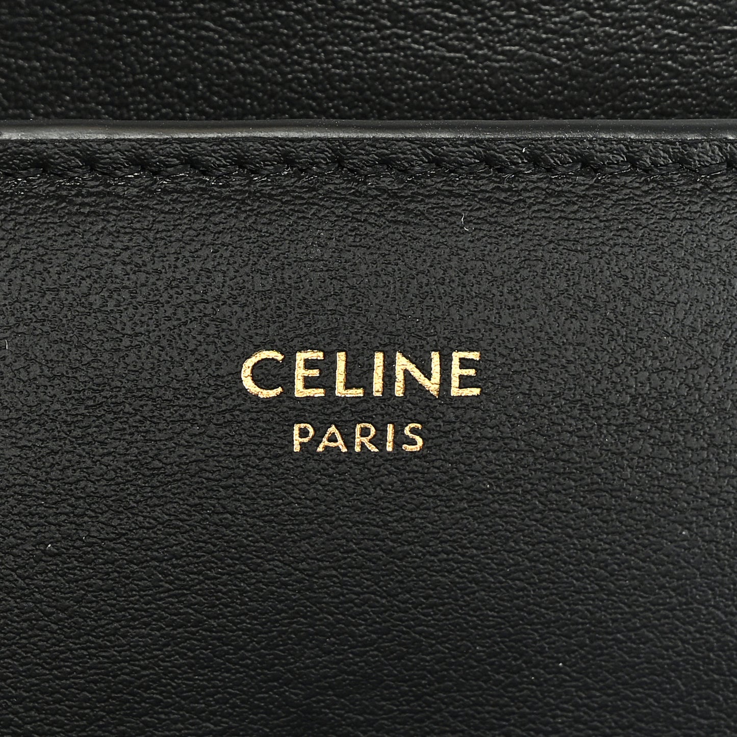 Calfskin Compact Triomphe Wallet With Coin Purse Black