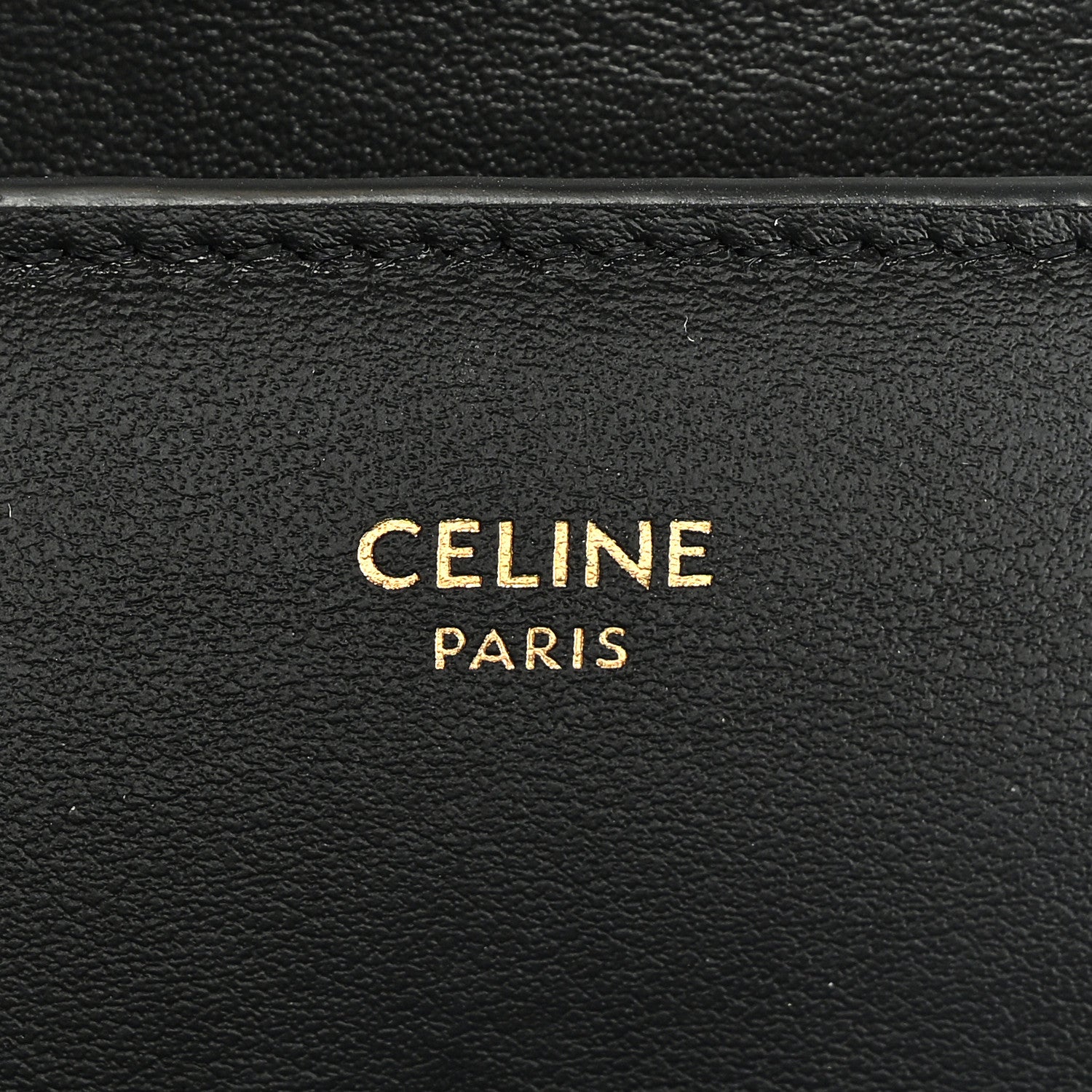 Celine Calfskin Compact Triomphe Wallet With Coin Purse Black 7 of 7