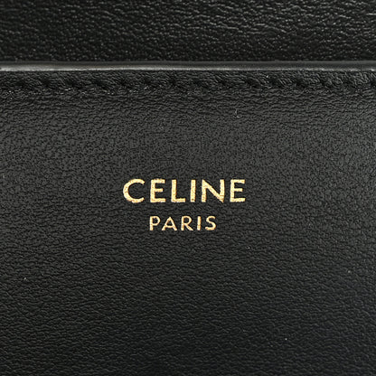 Celine Calfskin Compact Triomphe Wallet With Coin Purse Black 7 of 7