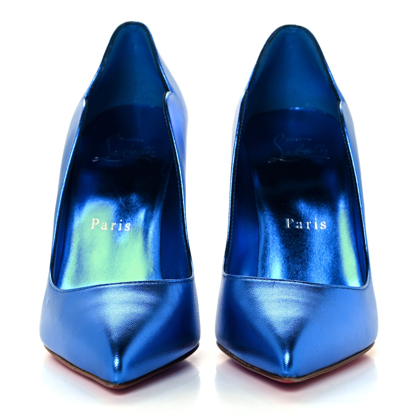 Metallic Patent Hot Chick 100 Pumps 35.5 Blue