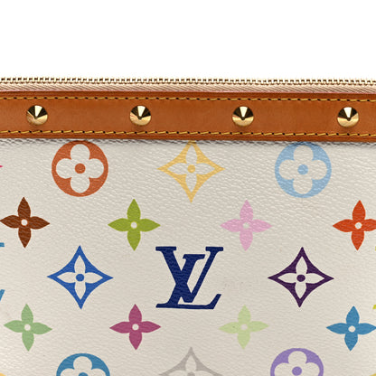 Louis Vuitton Monogram Multicolor Pochette Accessories White 7 of 9