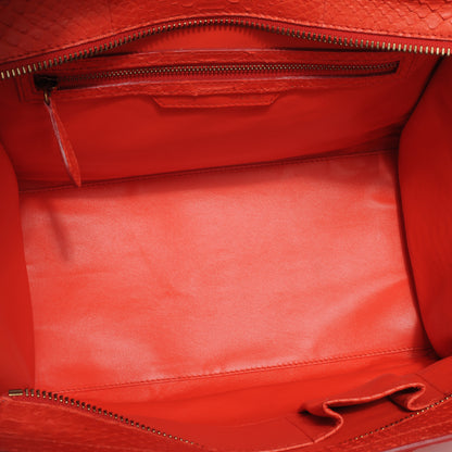 Celine Python Mini Luggage Red 5 of 8