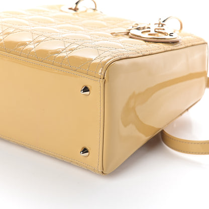 Christian Dior Patent Cannage Medium Lady Dior Beige 8 of 8