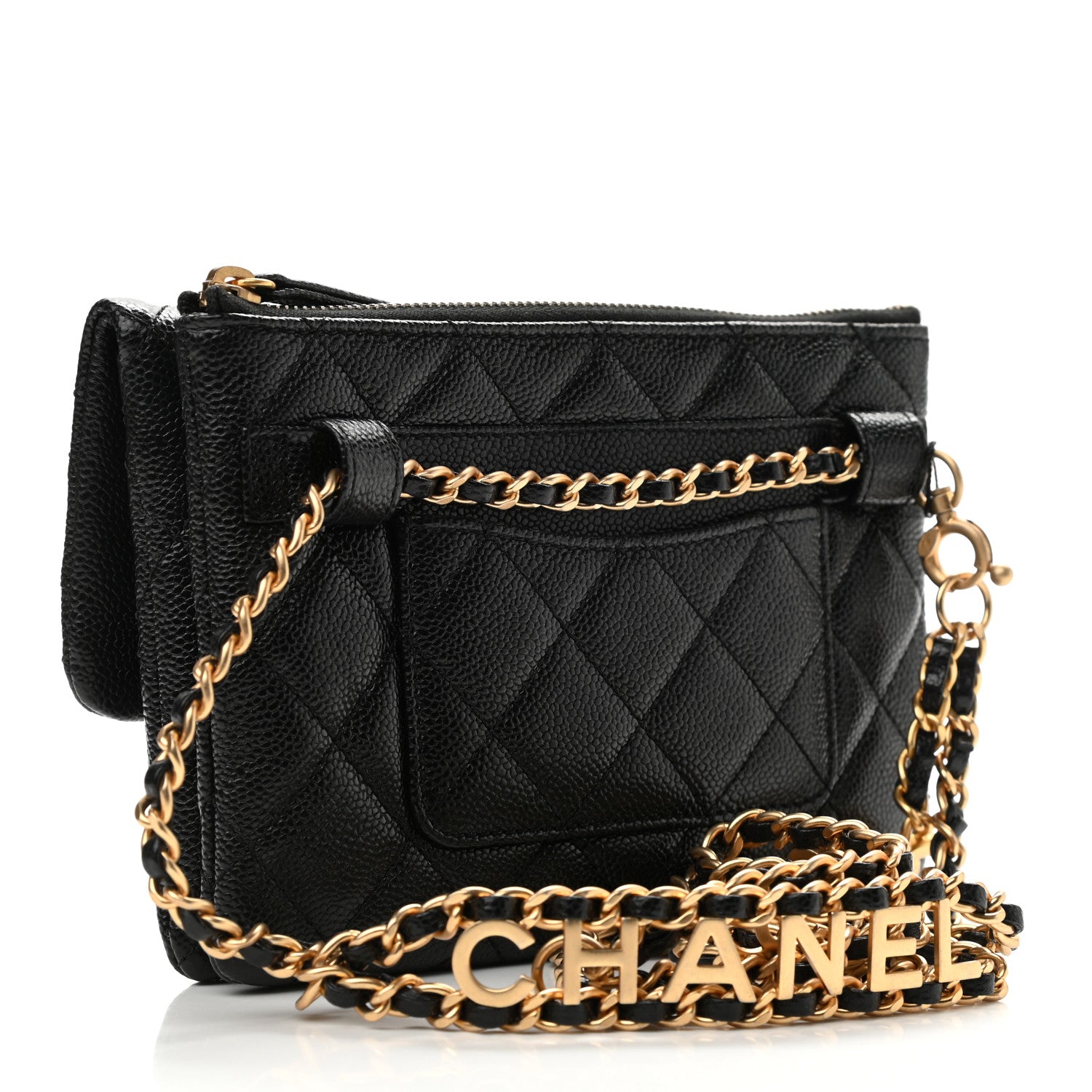 Chanel Shiny Caviar Pick Me Up Flap Belt Bag Black 4 of 13