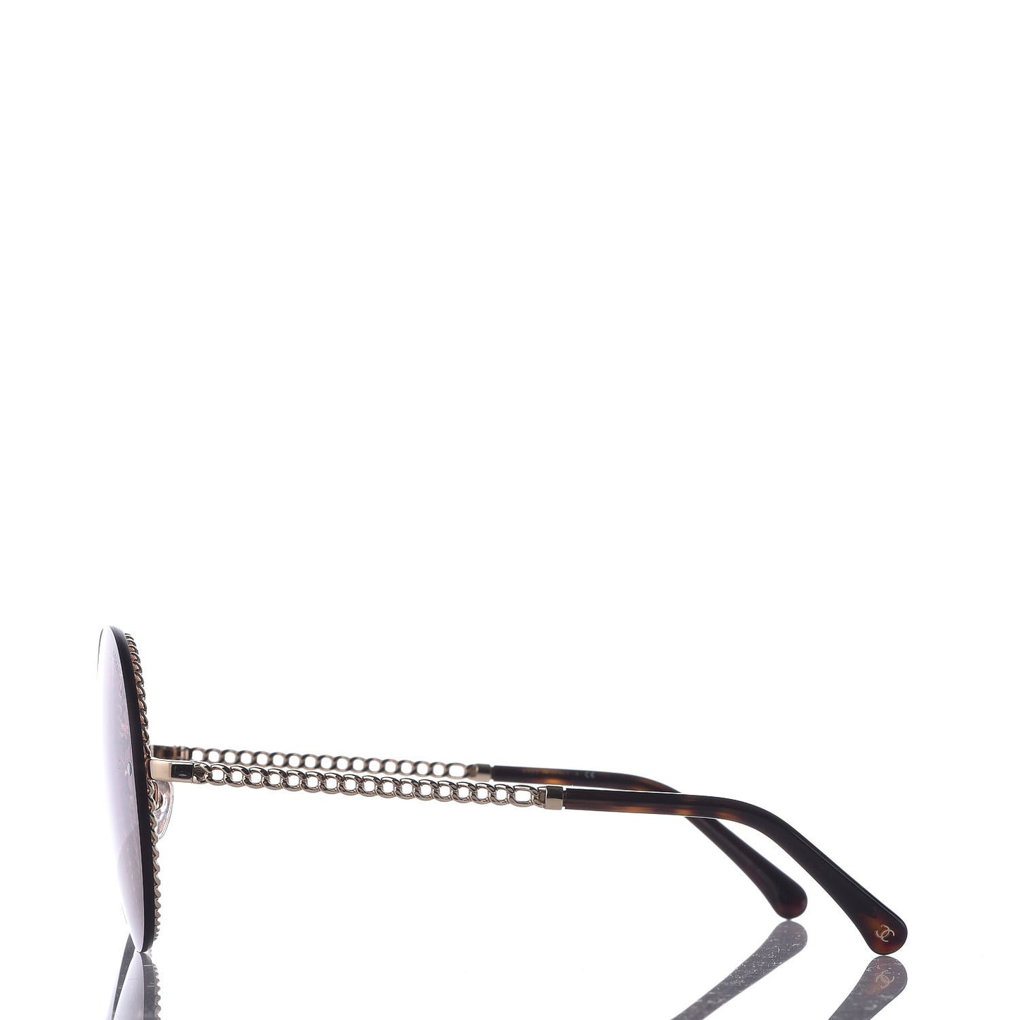 Chain Round Sunglasses 4245 Light Brown