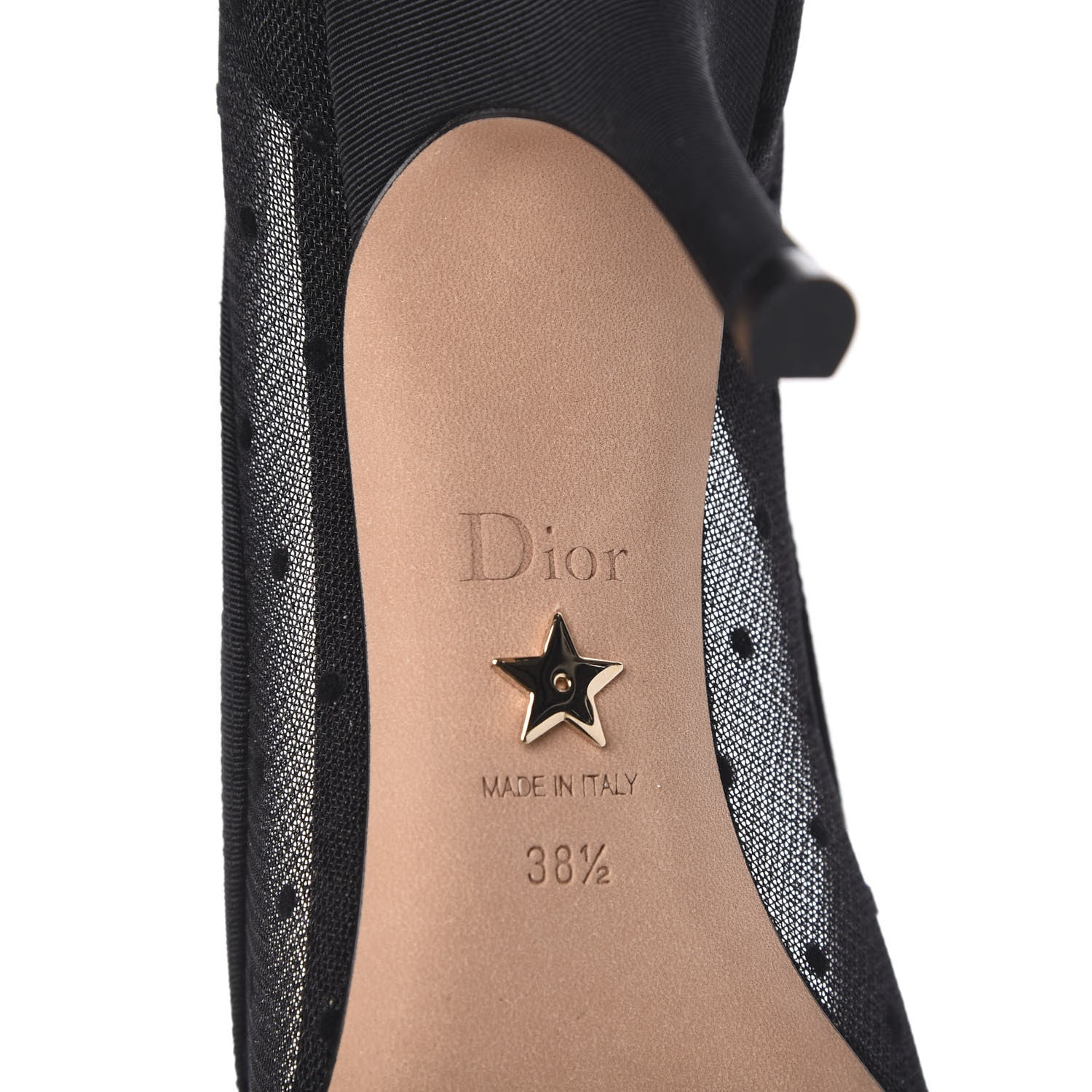 Christian Dior Mesh Blossom Pumps 38.5 Black 6 of 8