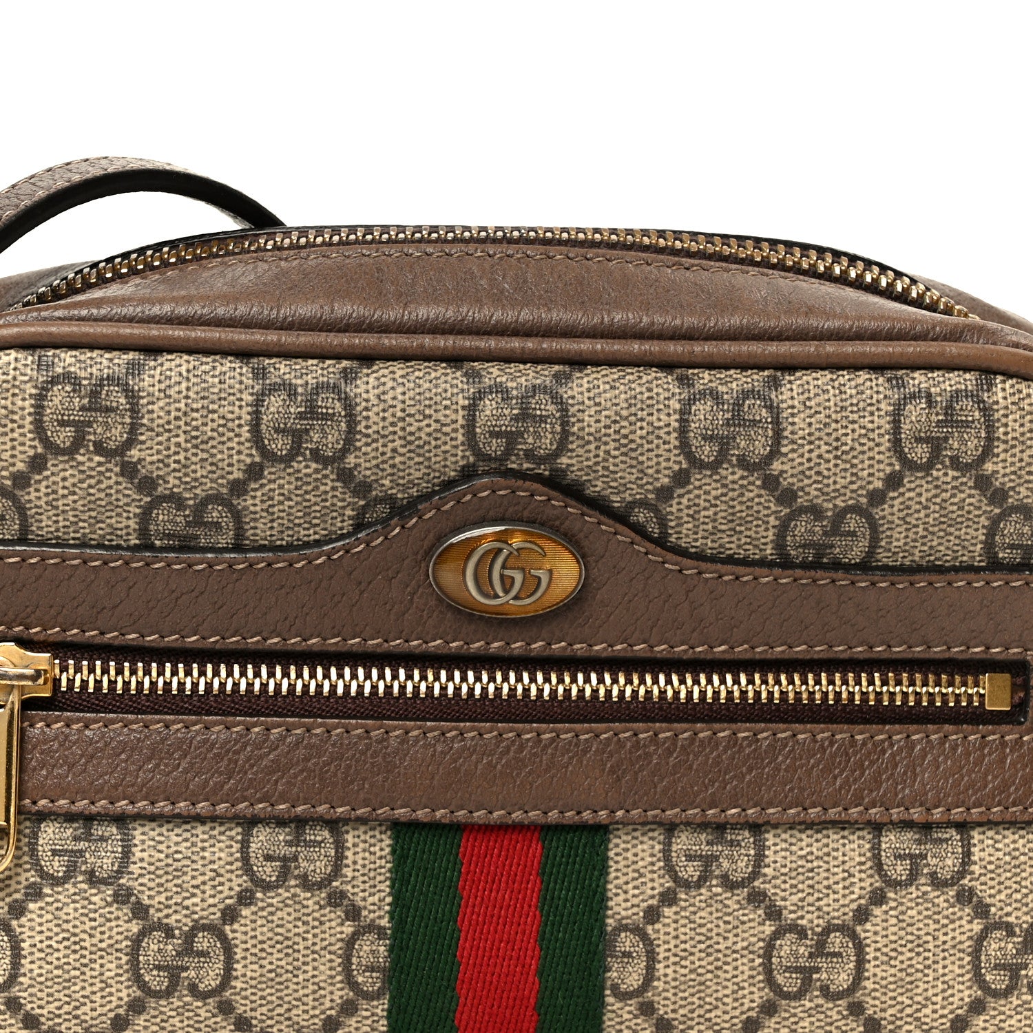 Gucci GG Supreme Monogram Web Mini Ophidia Shoulder Bag Brown 8 of 10