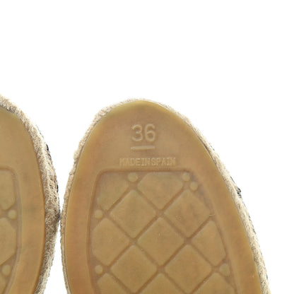 Chanel Lambskin CC Espadrilles 36 Black 6 of 10
