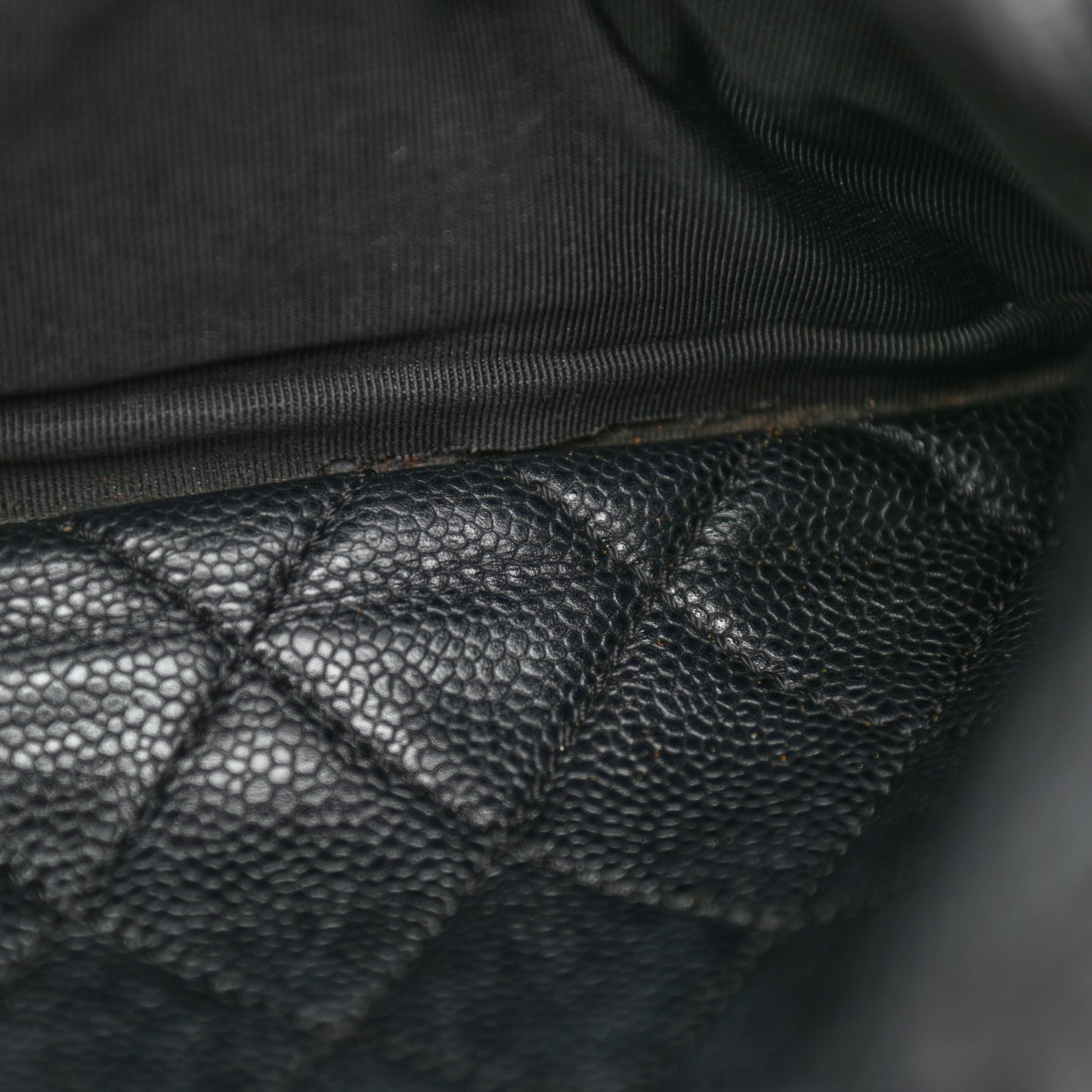 Caviar Quilted Bowler Black