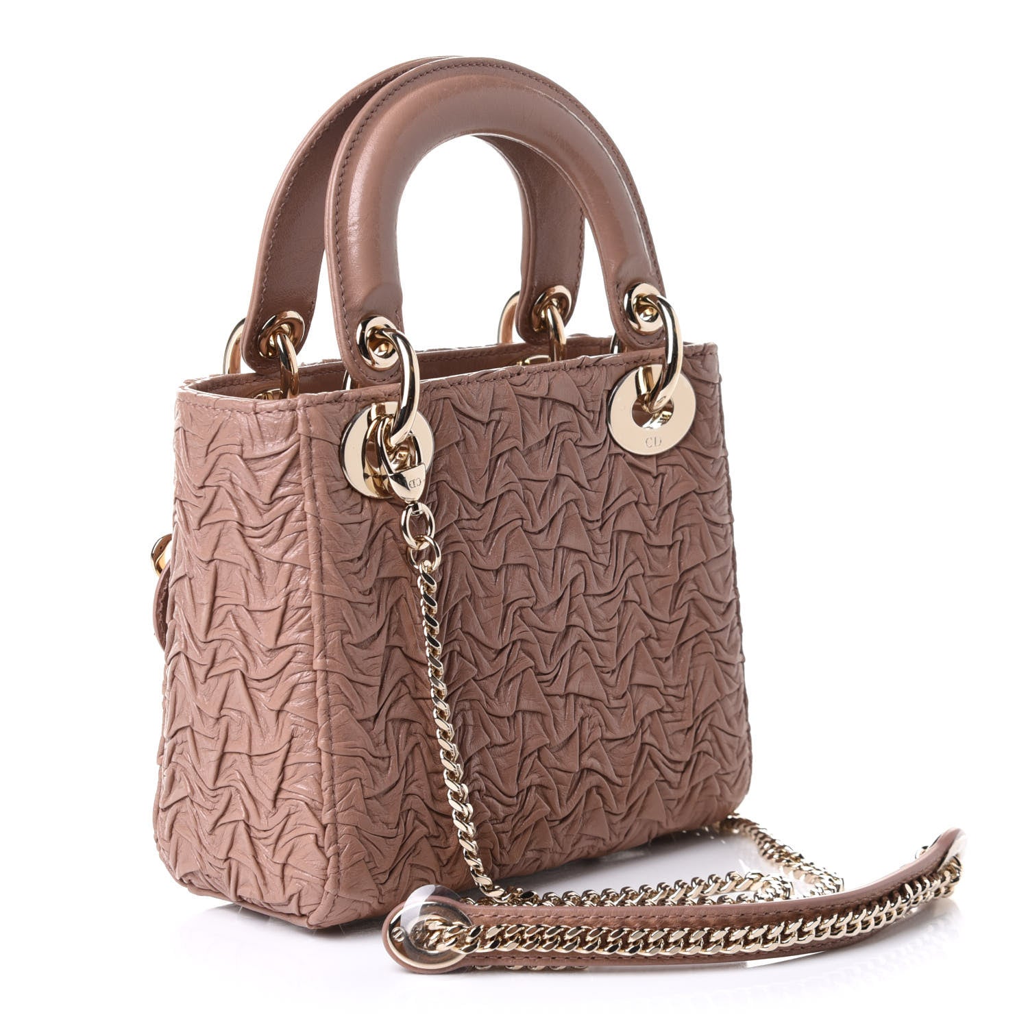 Christian Dior Lambskin Gathered Mini Lady Dior Fard 2 of 9