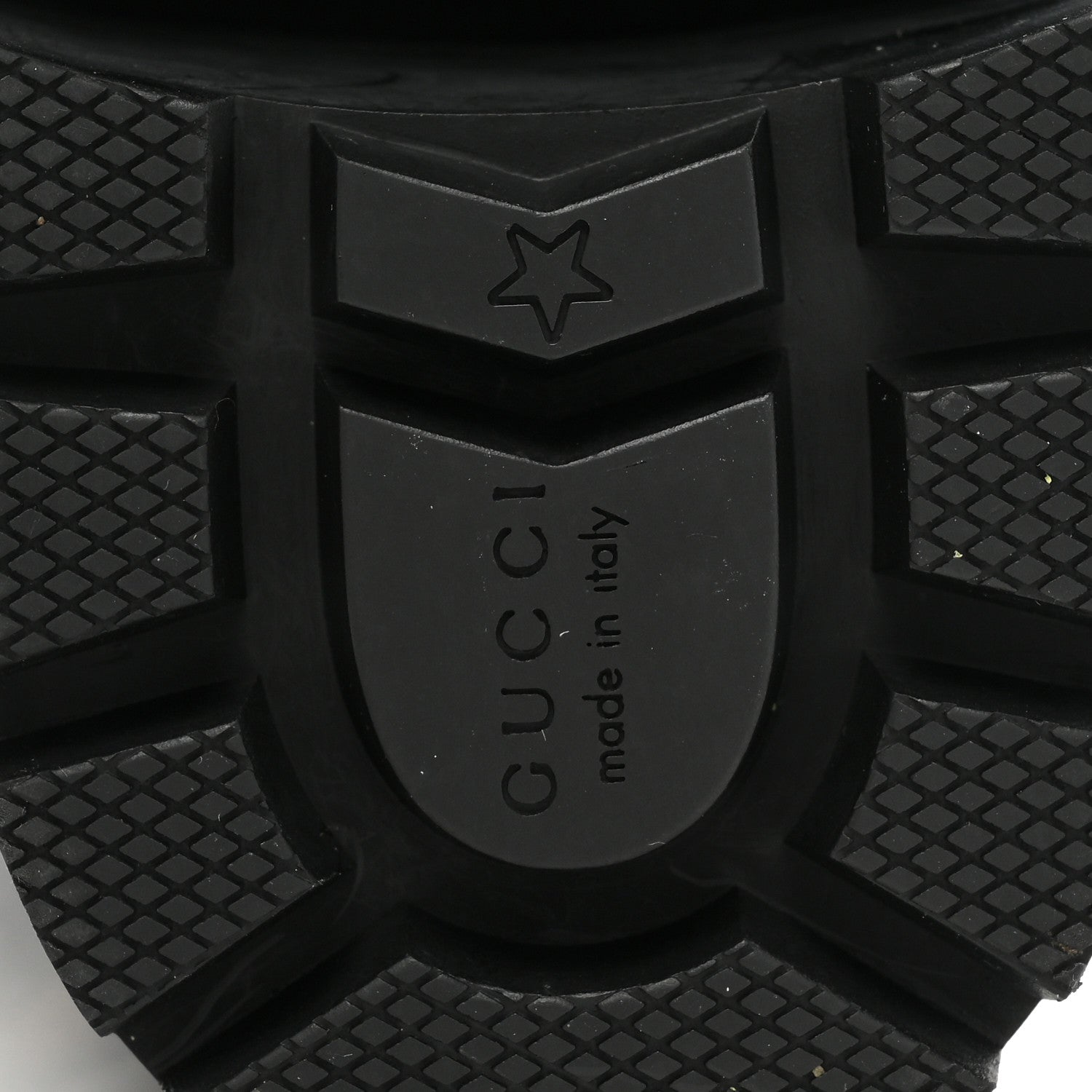 Gucci Calfskin Embroidered Lace Up Combat Ankle Boots 35.5 Black 6 of 9
