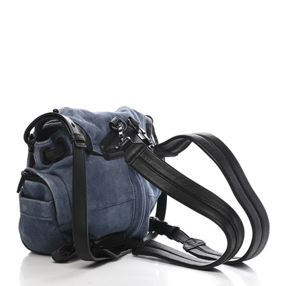Alexander Wang Lambskin Suede Mini Marti Backpack Blue Black 4 of 9
