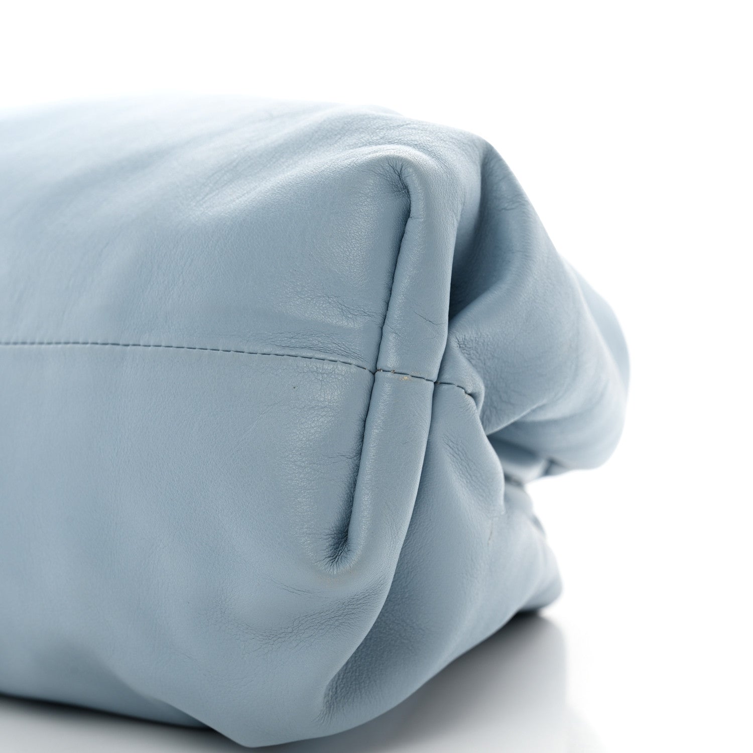 Bottega Veneta Smooth Butter Calf The Pouch Oversized Clutch Ice 9 of 9