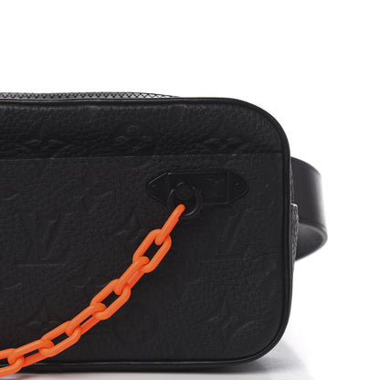 Louis Vuitton Taurillon Monogram Uniformes Solar Ray Soft Pochette Volga Belt Bag Black 6 of 8