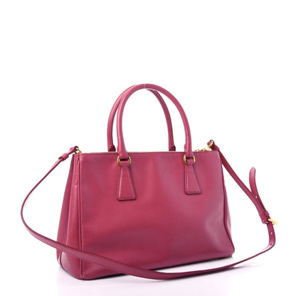 Prada Saffiano Small Galleria Double Zip Tote Peonia 3 of 11