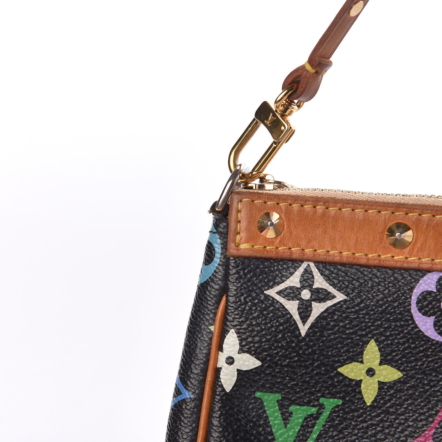 Monogram Multicolor Pochette Accessories Black