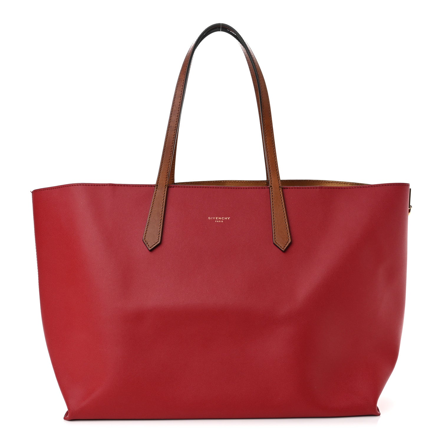 Givenchy Calfskin Medium GV Shopper Tote Dark Red 1 of 10