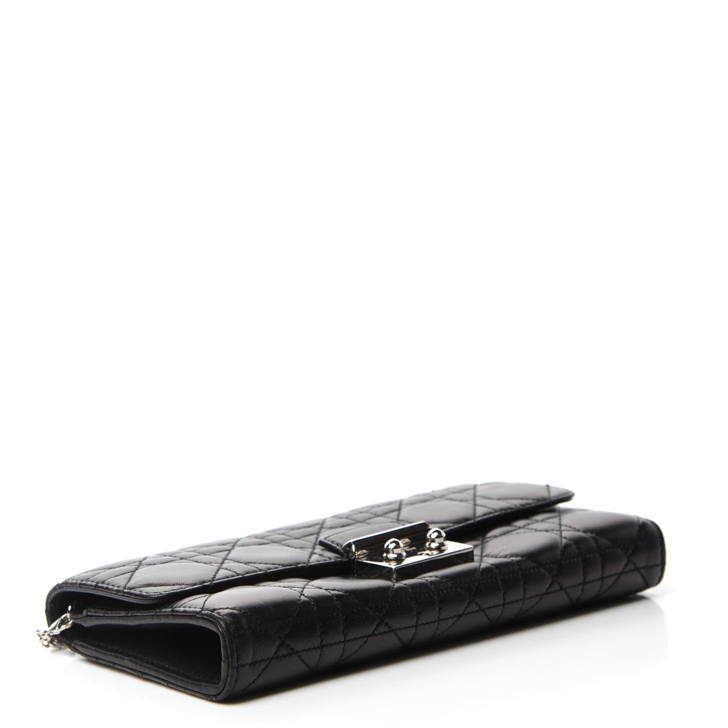 Christian Dior Lambskin Cannage Miss Dior Chain Wallet Black 4 of 12