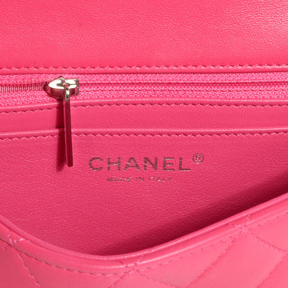 Chanel Lambskin Quilted Mini Flap Dark Pink 5 of 7