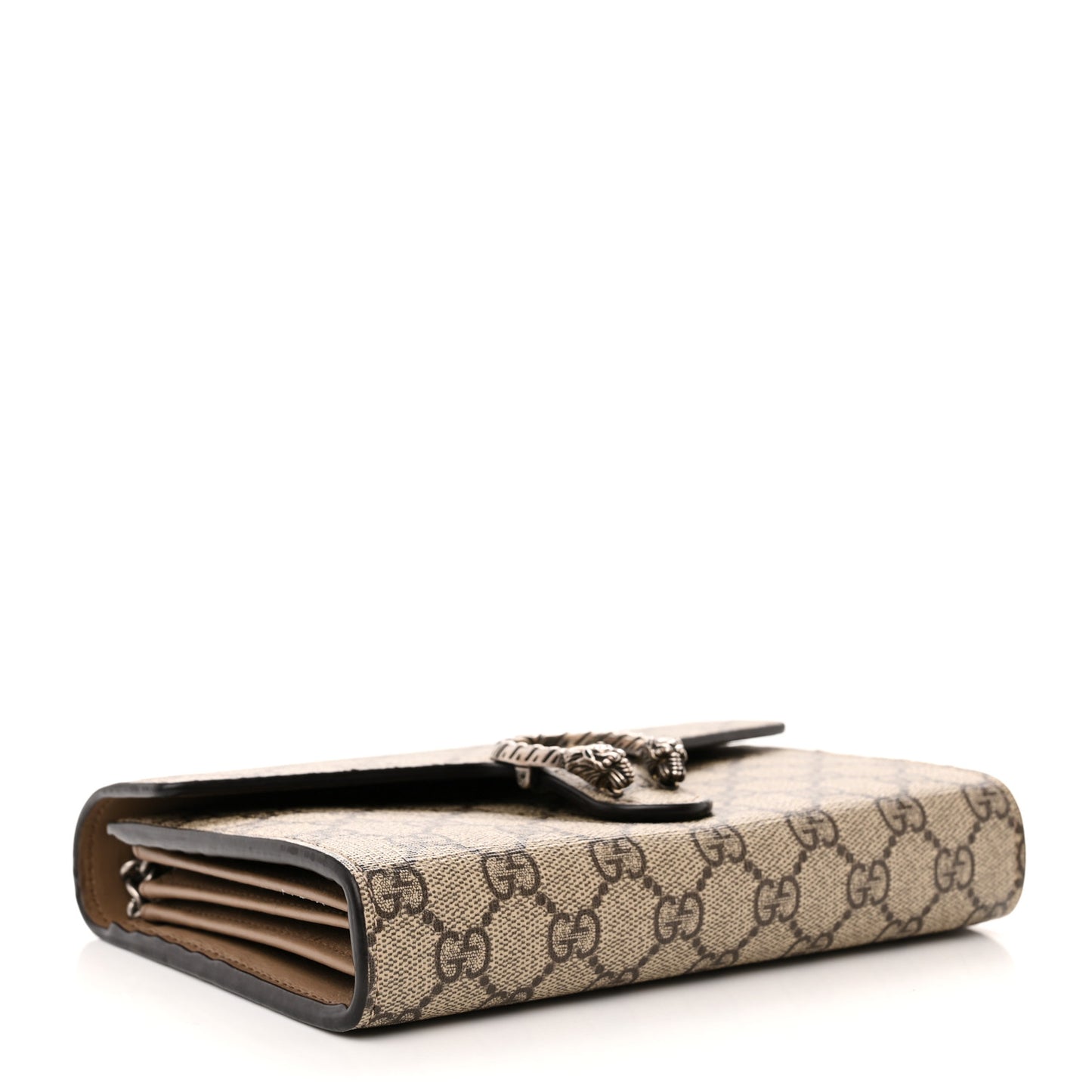 GG Supreme Monogram Mini Dionysus Chain Wallet Beige Taupe