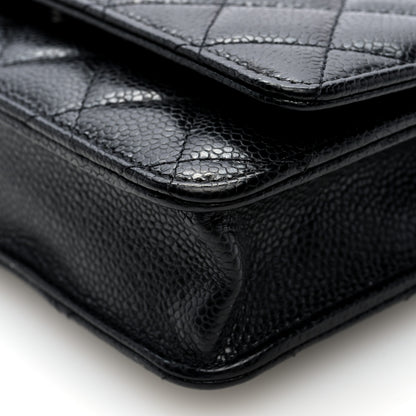 Chanel Caviar Quilted Wallet On Chain WOC Black 10 of 10