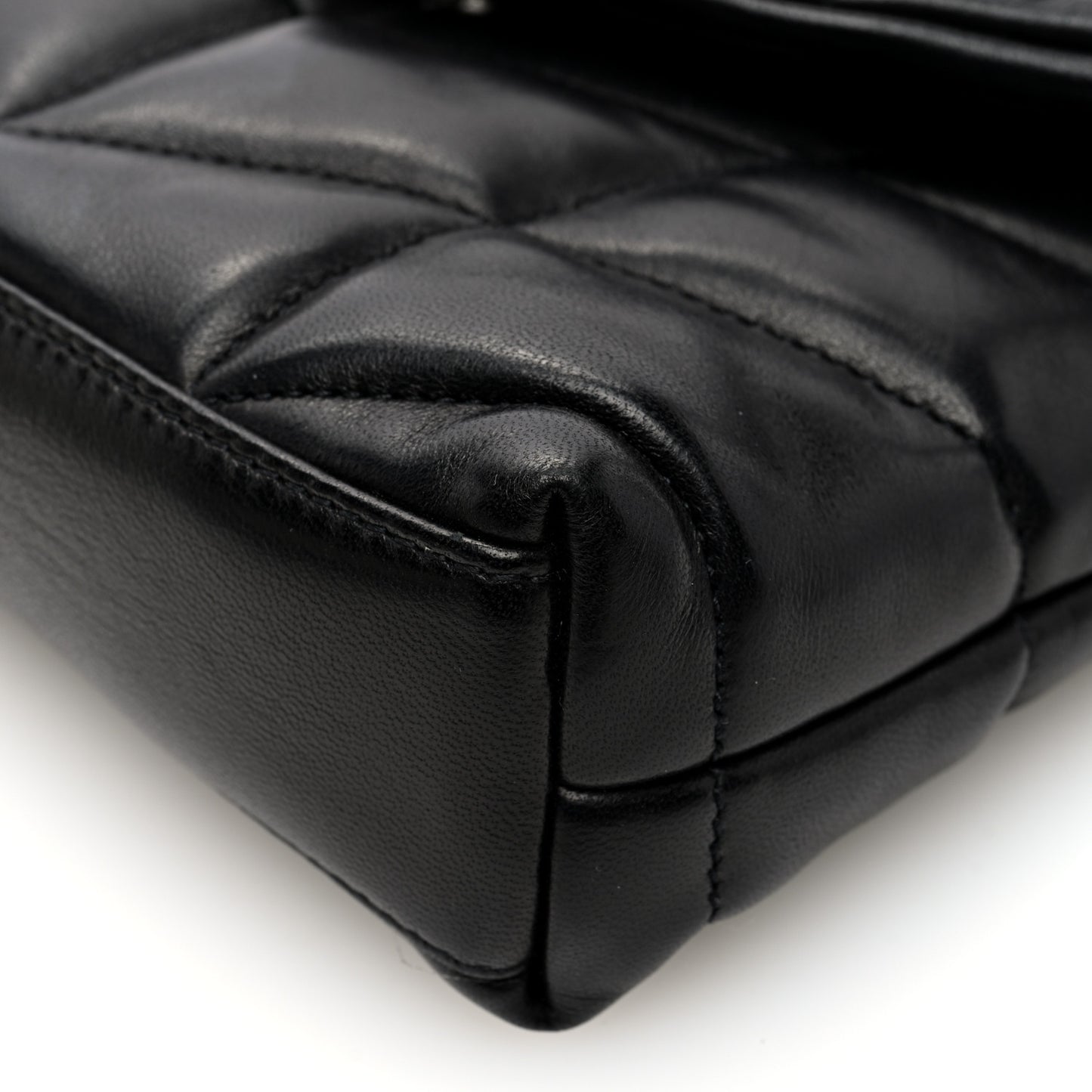 Lambskin Monogram Loulou Puffer Pouch Clutch Black