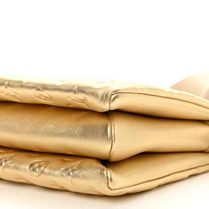 Louis Vuitton Lambskin Embossed Monogram Coussin PM Gold 11 of 12